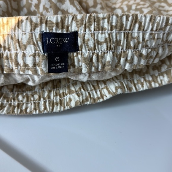 J. Crew Linen Cotton Leopard Drawstring Pant Size 6 - Picture 4 of 6
